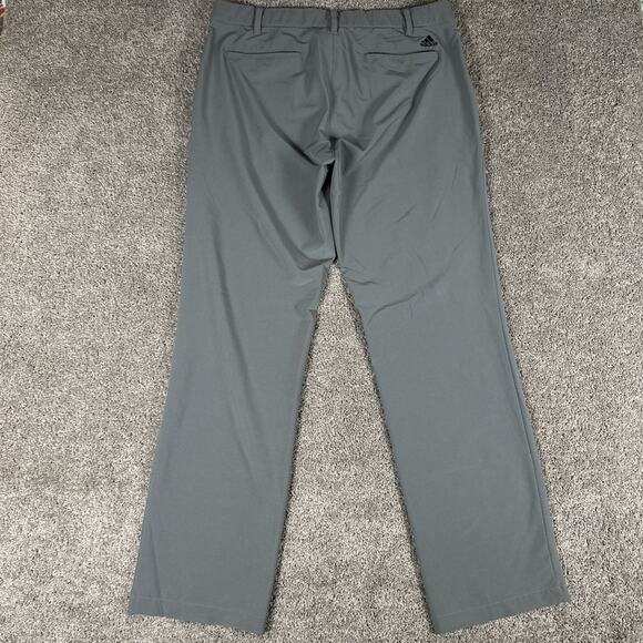 Adidas Pants Mens 36x32 Gray Ultimate 365 Standard Fit Golf Chino Grip Waist - Picture 8 of 9